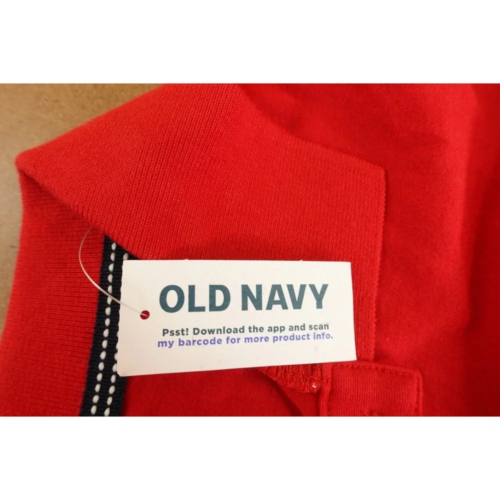 Old Navy Girls XL (14-16) Red Blue School Uniform Jersey Polo Shirt 2 Pieces NWT